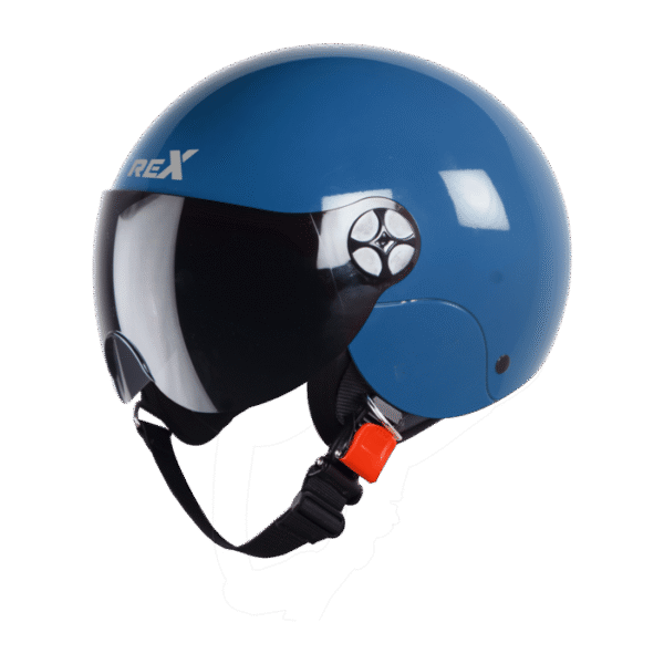 SBH-16 REX GLOSSY BLUE (FITTED WITH CLEAR VISOR AND SMOKE VISOR ONLY FOR ILLUSTRATION PURPOSE)
