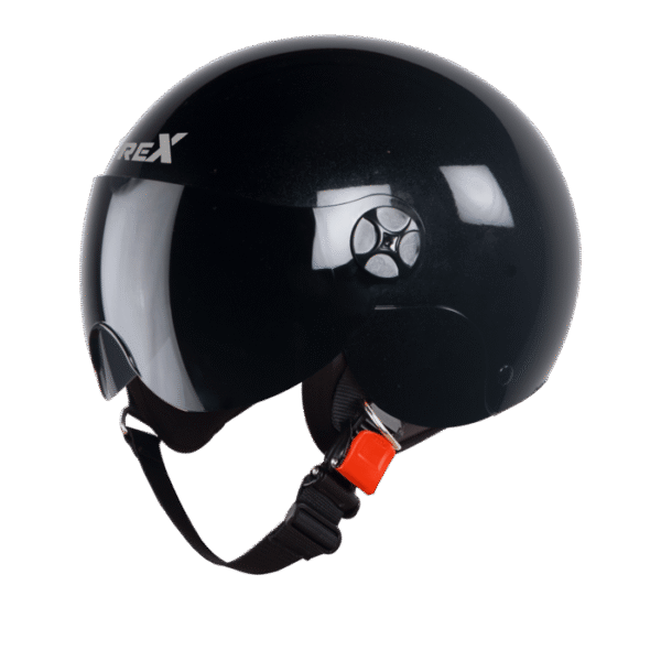 SBH-16 REX GLOSSY BLACK (FITTED WITH CLEAR VISOR AND SMOKE VISOR ONLY FOR ILLUSTRATION PURPOSE)