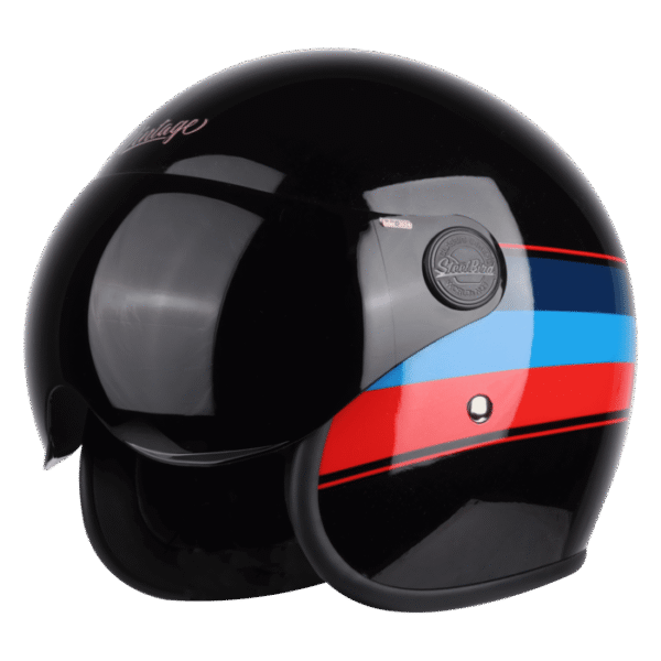 SBH-54 VINTAGE S1 GLOSSY BLACK WITH RED