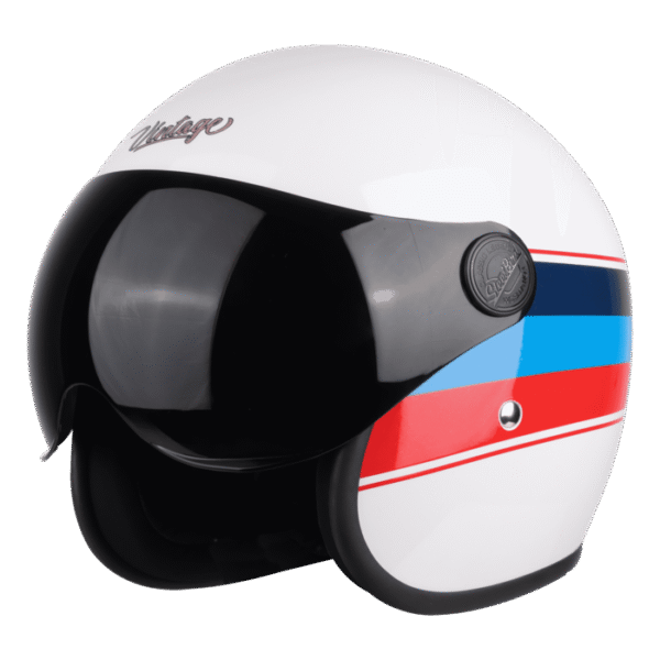 SBH-54 VINTAGE S1 GLOSSY WHITE WITH RED