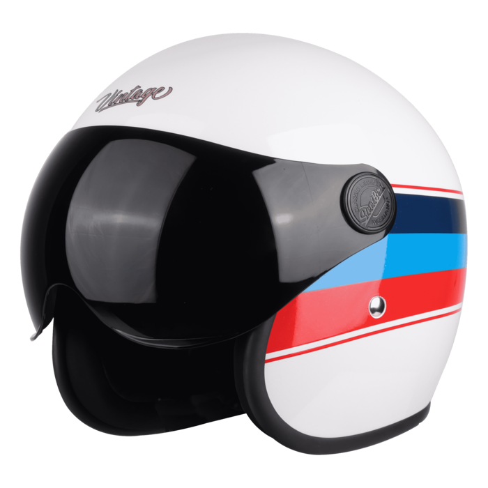 SBH-54 VINTAGE S1 GLOSSY WHITE WITH RED
