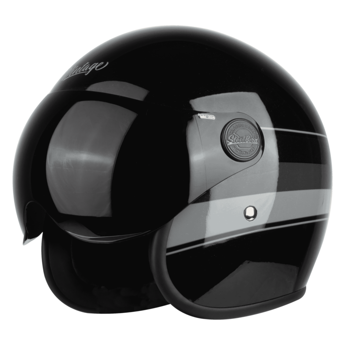SBH-54 VINTAGE S1 GLOSSY BLACK WITH GREY
