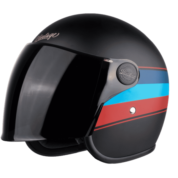 SBH-56 VINTAGE S1 GLOSSY BLACK WITH RED