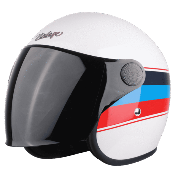 SBH-56 VINTAGE S1 GLOSSY WHITE WITH RED