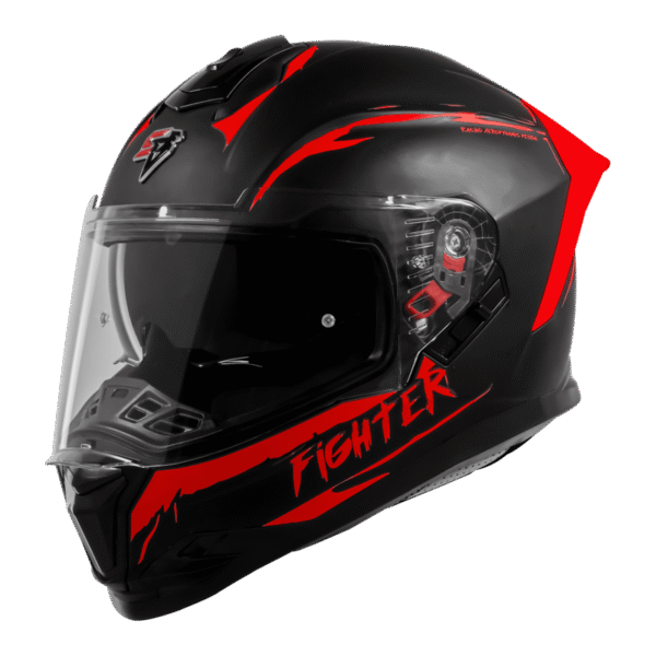 SBH-57 ISS FIGHTER F2 GLOSSY BLACK WITH RED