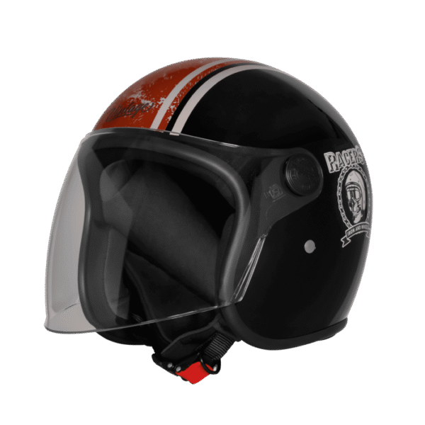 SBH-56 VINTAGE RACERS GLOSSY BLACK WITH DARK RED
