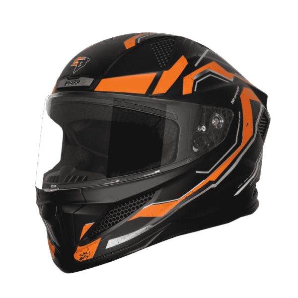 SBH-25 SV SHARP SPIRIT GLOSSY BLACK WITH ORANGE