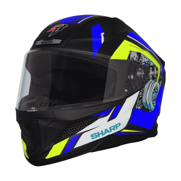 SBH-25 SV SHARP SPIKY GLOSSY BLACK WITH BLUE