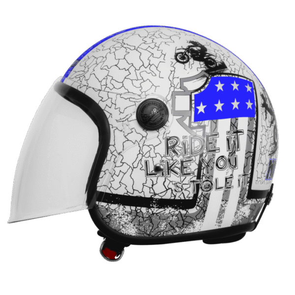 SBH-54 VINTAGE NO RULES GLOSSY WHITE WITH BLUE