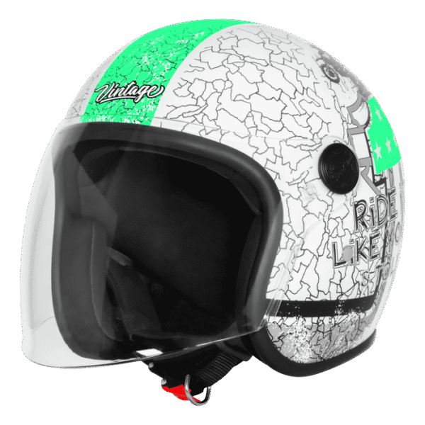 SBH-54 VINTAGE NO RULES GLOSSY WHITE WITH GREEN