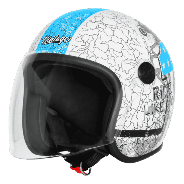 SBH-54 VINTAGE NO RULES GLOSSY WHITE WITH JAZZ BLUE