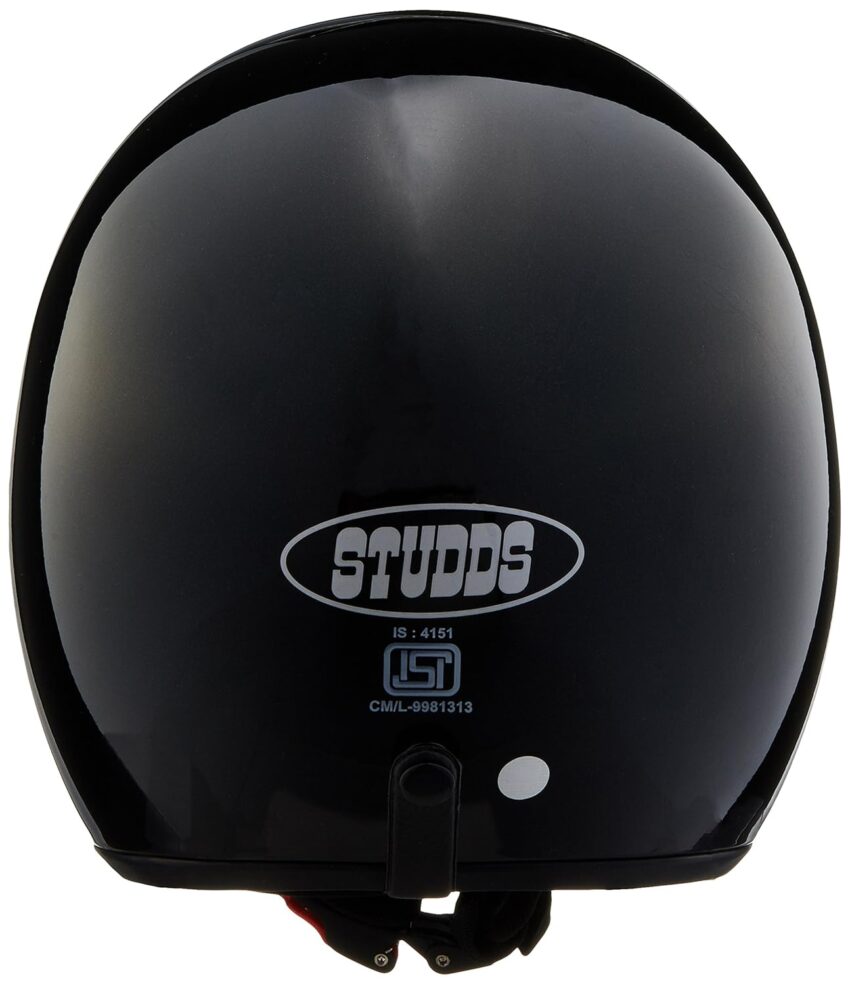 Studds Jetstar Classic Half Helmet (Black, M) - Image 2