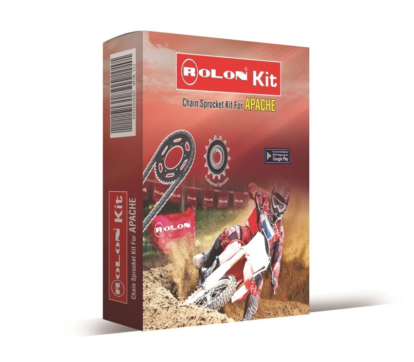 Chain and Sprocket kit for APACHE 200 CC 4V - KIT HPOR 252