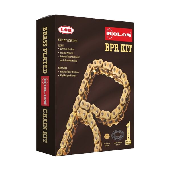 In stock Brass Chain and Sprocket kit for APACHE 160 RTR 4V - KIT NORC F322