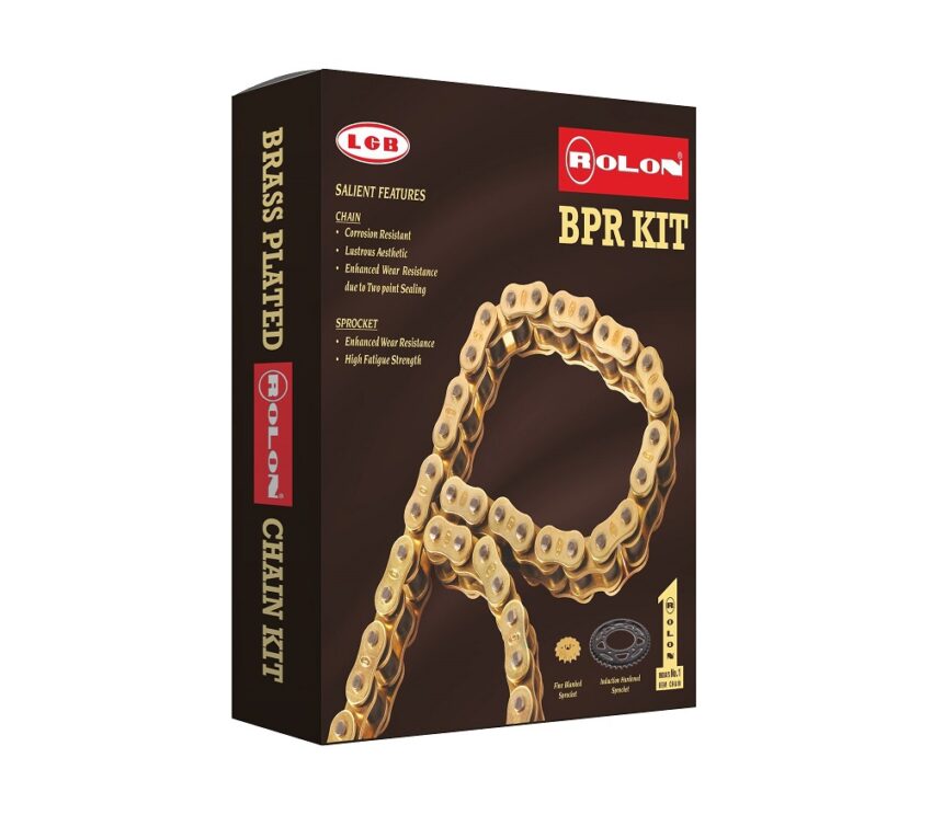 In stock Brass Chain and Sprocket kit for APACHE 160 RTR 4V - KIT NORC F322