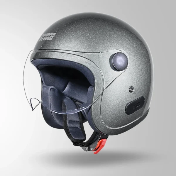 JET GUN GREY WITH SHORT VISOR