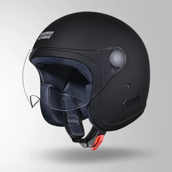 JET MATT BLACK WITH SHORT VISOR