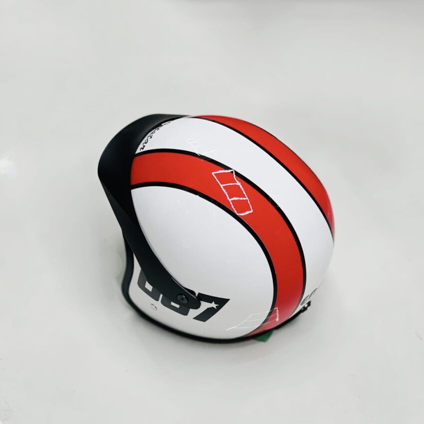ERGO JET 007 WHITE &RED WITH INNER VISOR