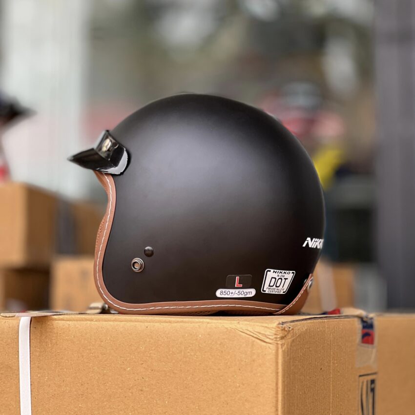 NIKKO JET HELMET – MATTE BLACK - Image 3