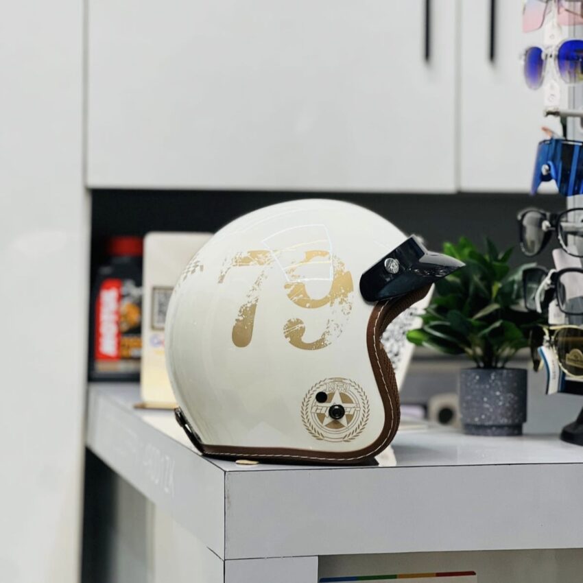 NIKKO JET HELMET – WHITE GOLD PRIME - Image 3
