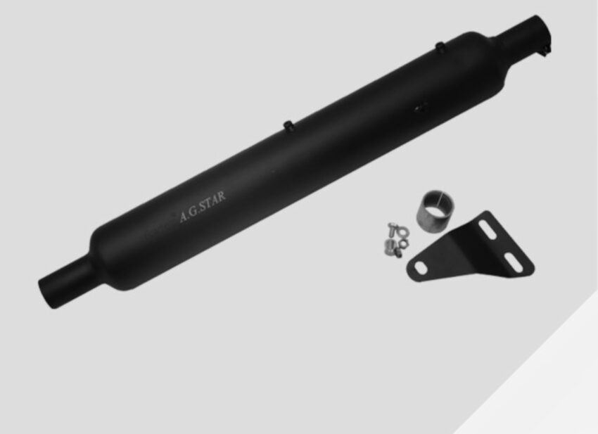 LONG INDORE DOUBLE FILTER SILENCER BS6/BS4 – BLACK