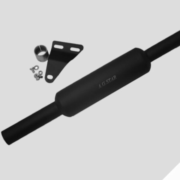 SHORT INDORE DOUBLE FILTER SILENCER – BLACK
