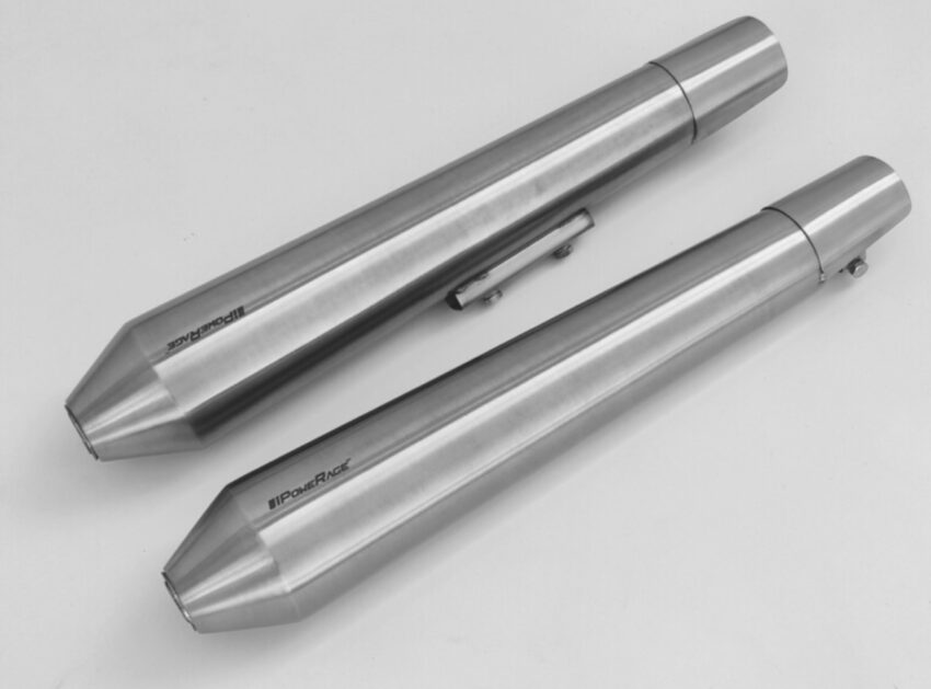 LONG TYPE BRUSHED STEEL FINISH EXHAUST