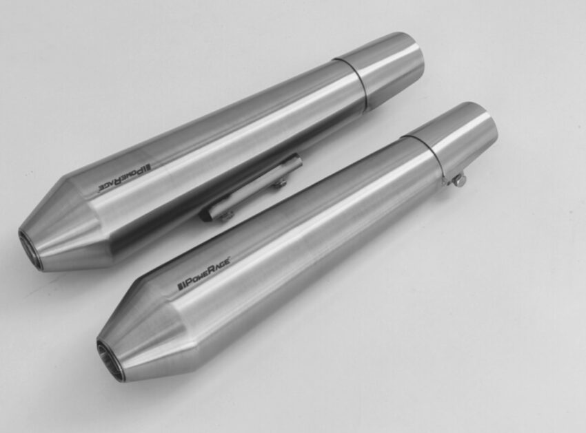 SHORT TYPE BRUSHED STEEL FINISH EXHAUST