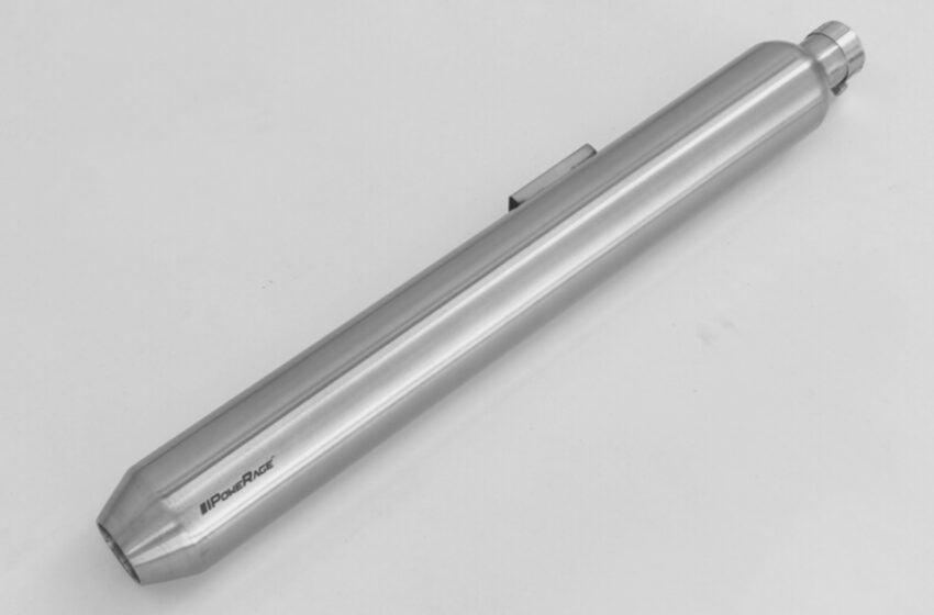 LONG TYPEBRUSHED STEEL FINISH EXHAUST