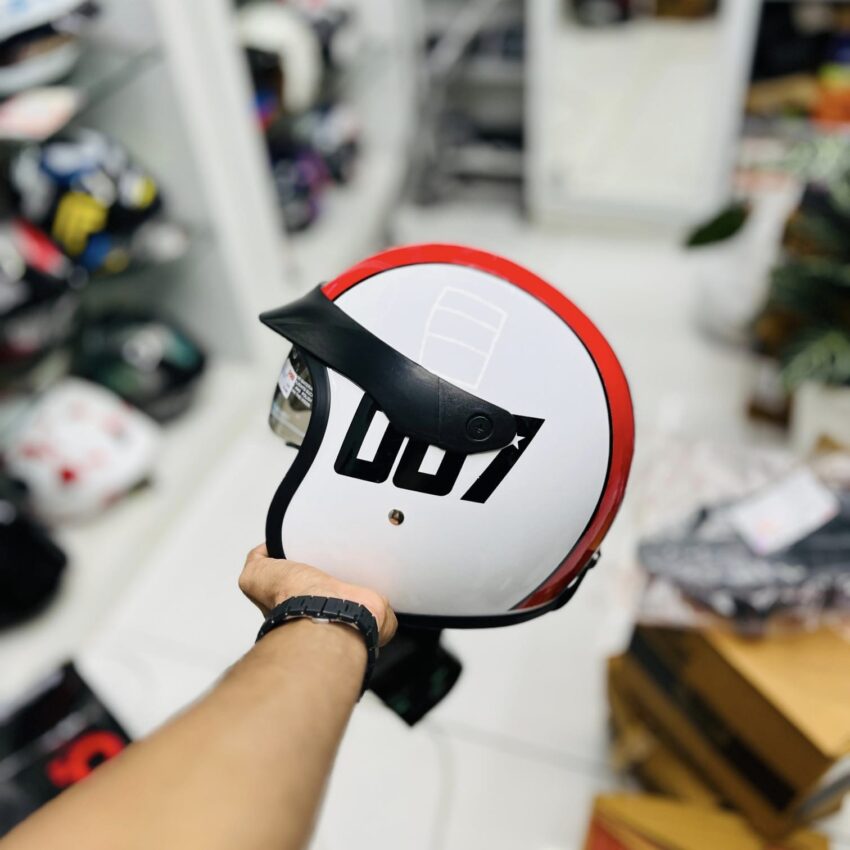ERGO JET 007 WHITE &RED WITH INNER VISOR - Image 5