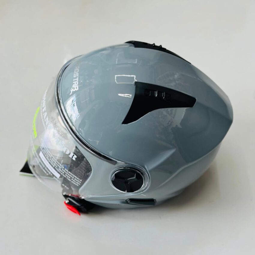 Aerostar Beat Half Face Helmet – Glossy Grey