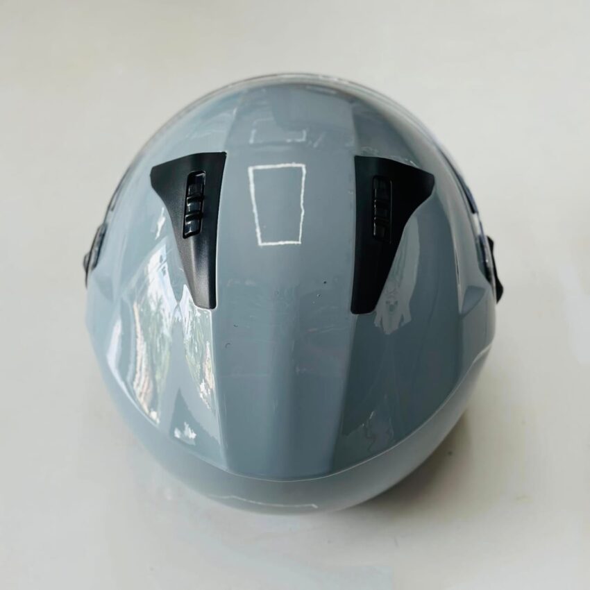 Aerostar Beat Half Face Helmet – Glossy Grey - Image 2