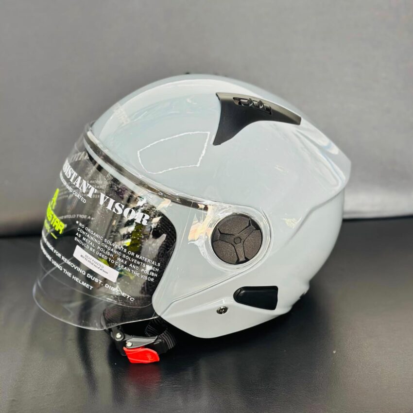 Aerostar Beat Half Face Helmet – Glossy White - Image 4