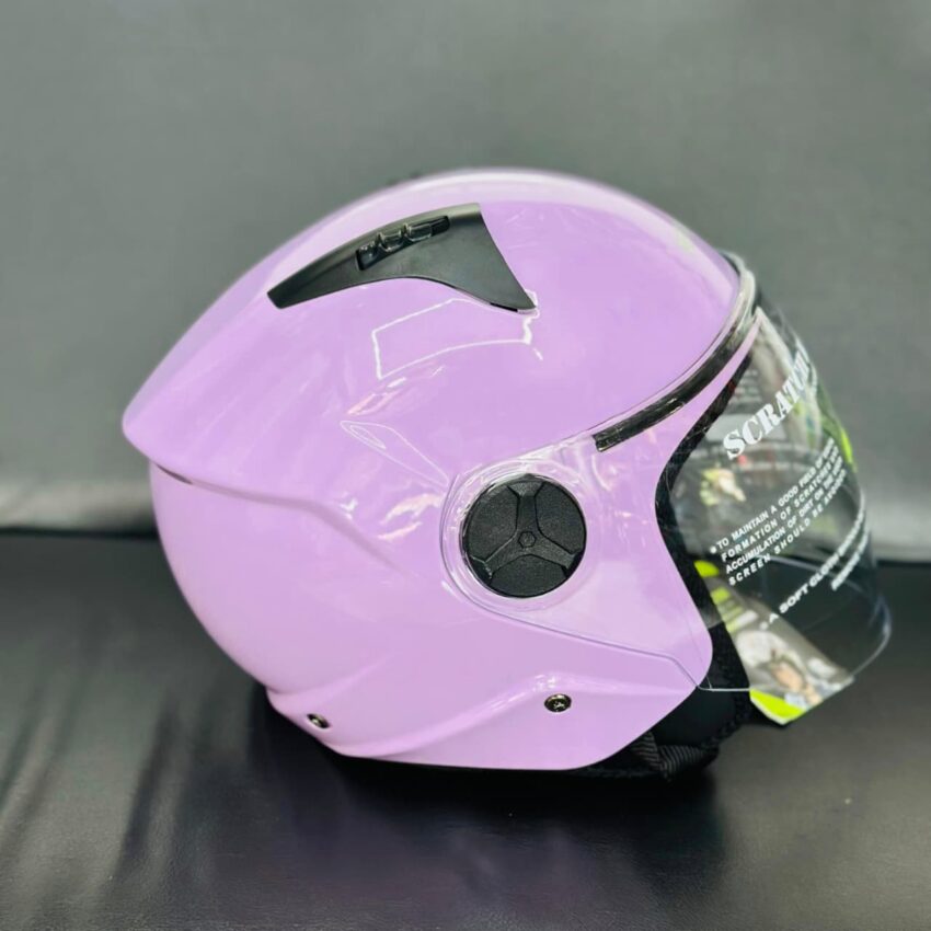 Aerostar Beat Half Face Helmet – Light Purple - Image 3