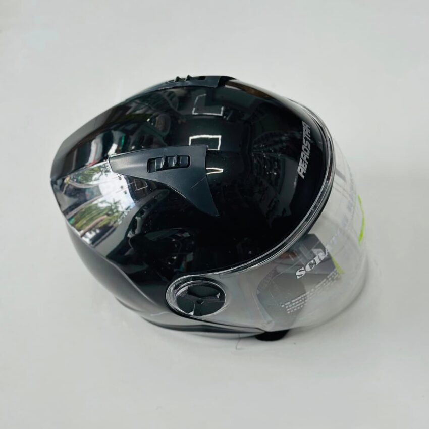 Aerostar Beat Half Face Helmet – Glossy Black