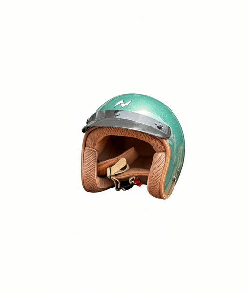 NIKKO JET HELMET – SOLID FOREST GREEN