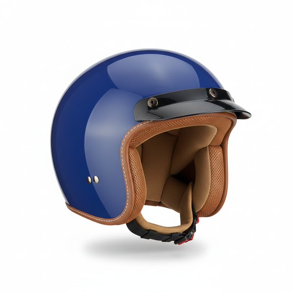 NIKKO JET HELMET – SOLID INDIGO BLUE (GLOSSY)