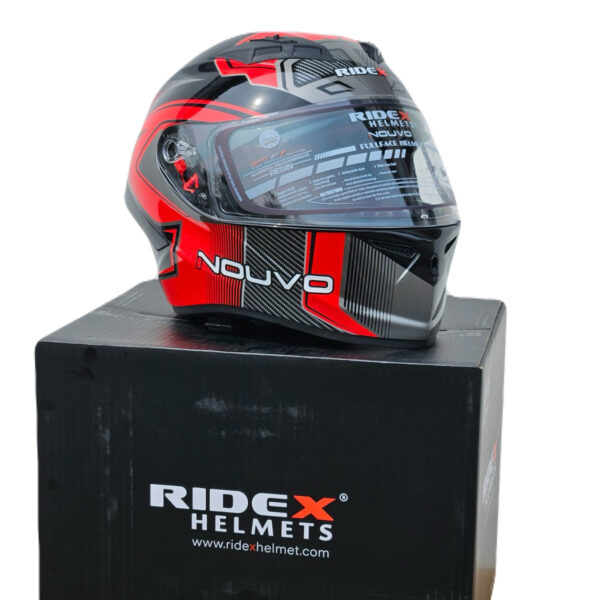 RIDEX NOUVO RED AND BLACK HELMET