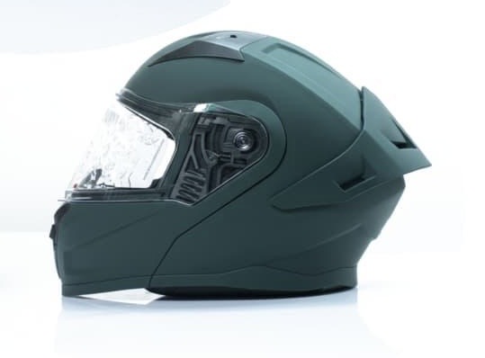 GLIDERS VORTEX FLIP-UP MATTE GREEN HELMET