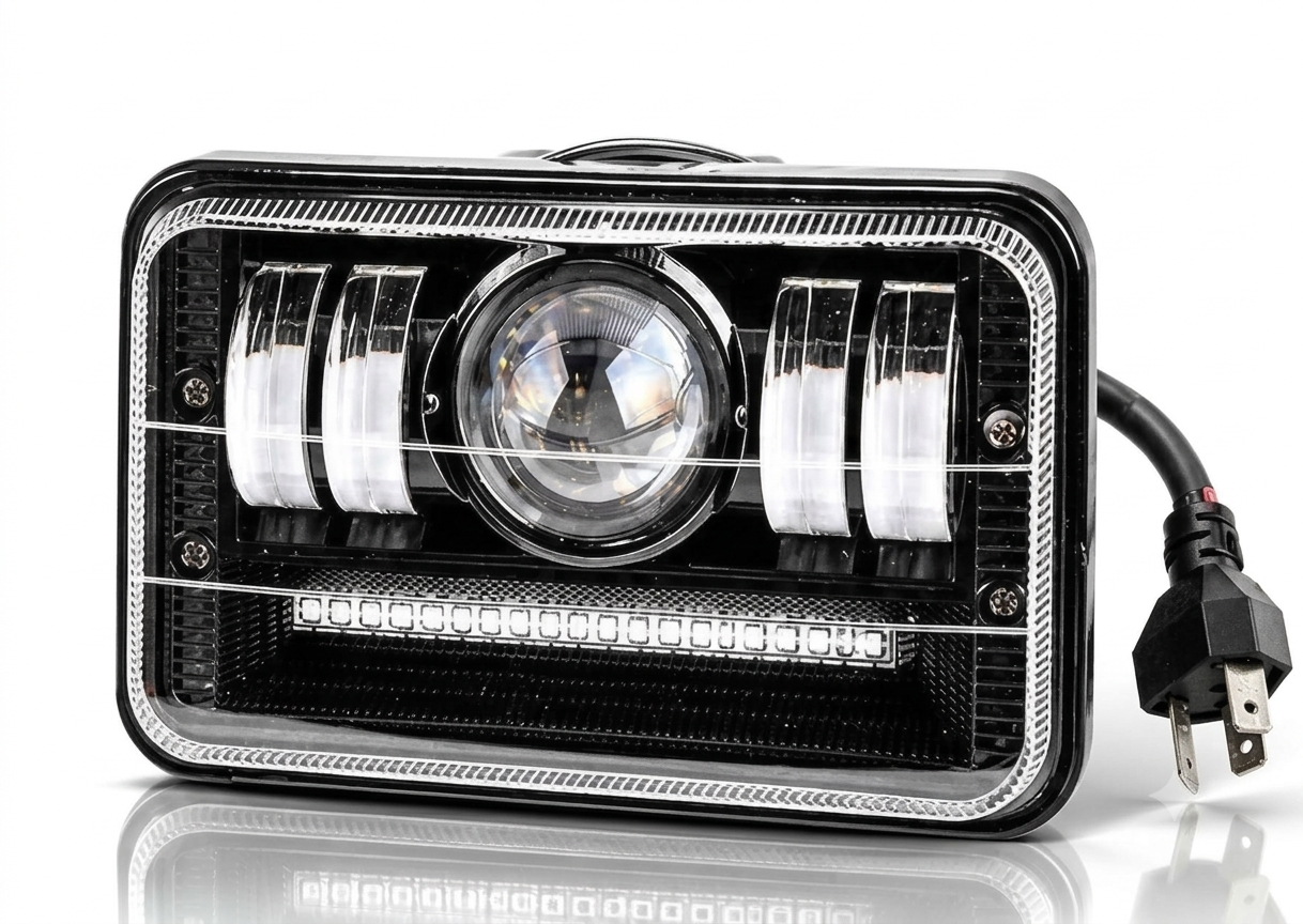 Splendor Headlight White Lens with Police DRL