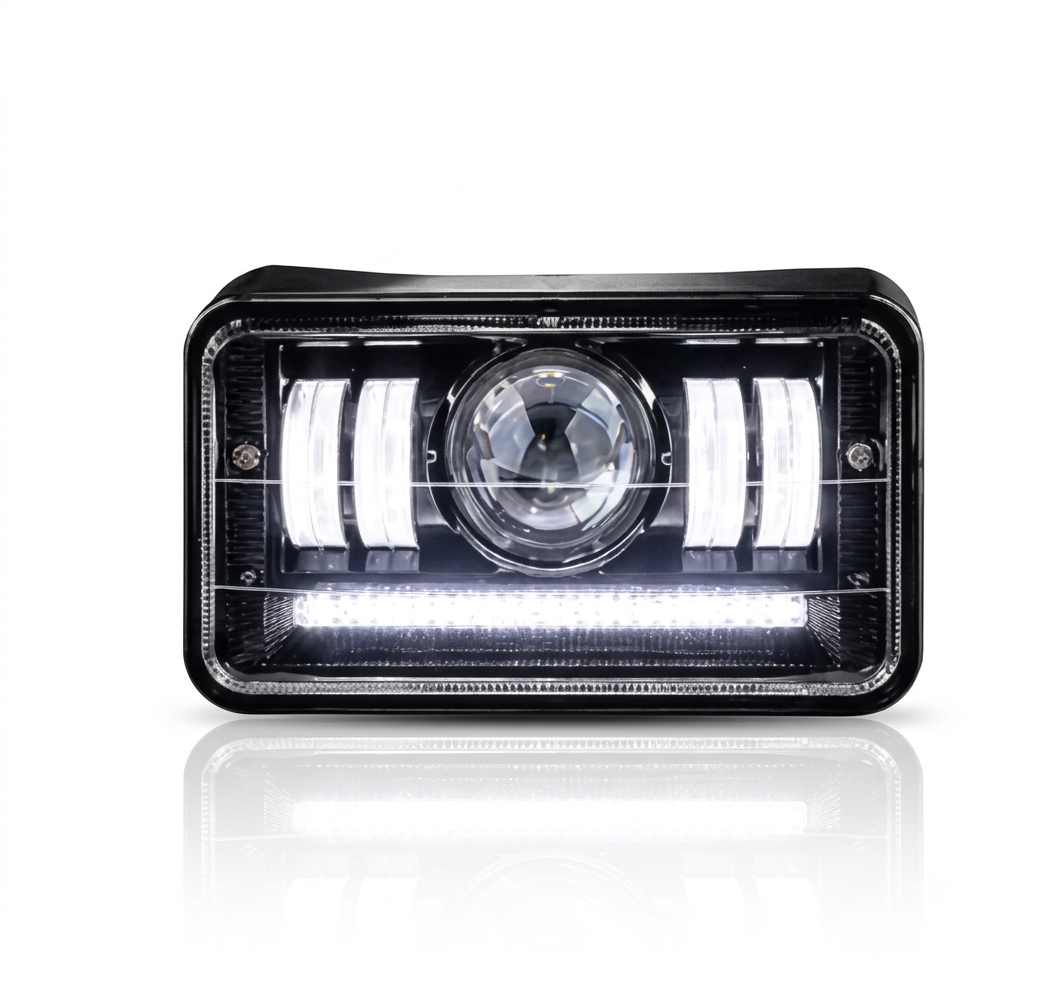 Splendor Headlight White Lens with Police DRL - Image 3