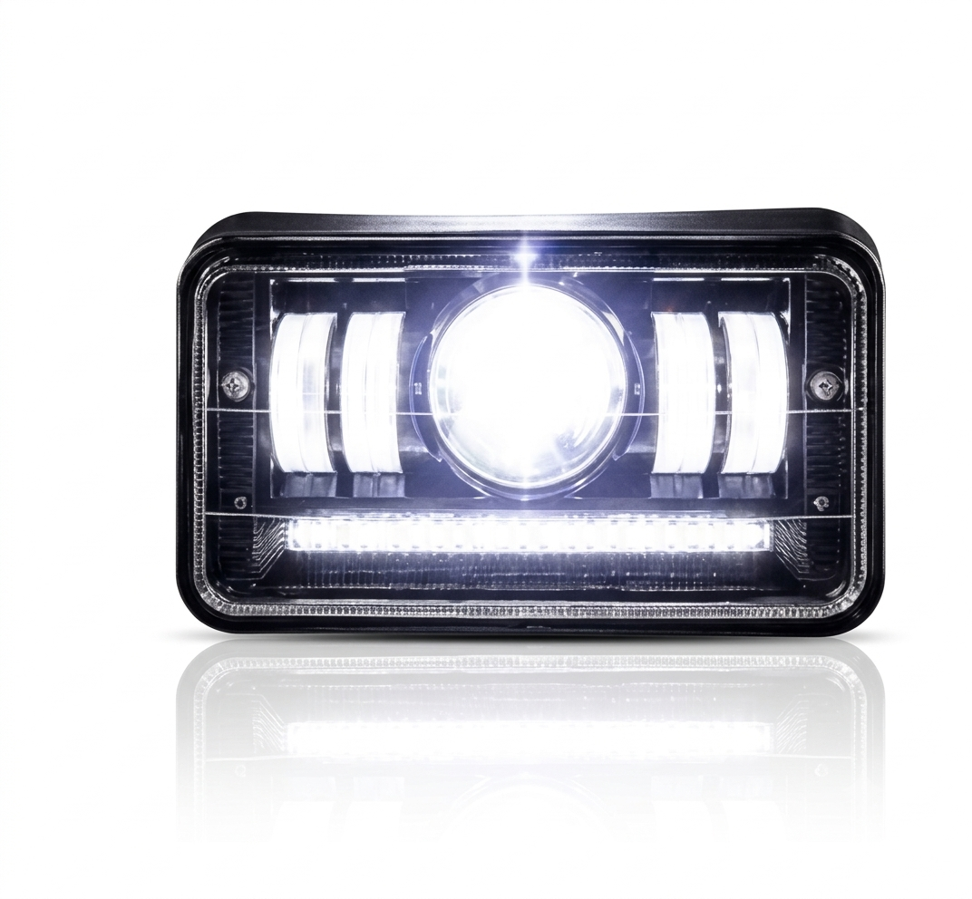 Splendor Headlight White Lens with Police DRL - Image 4