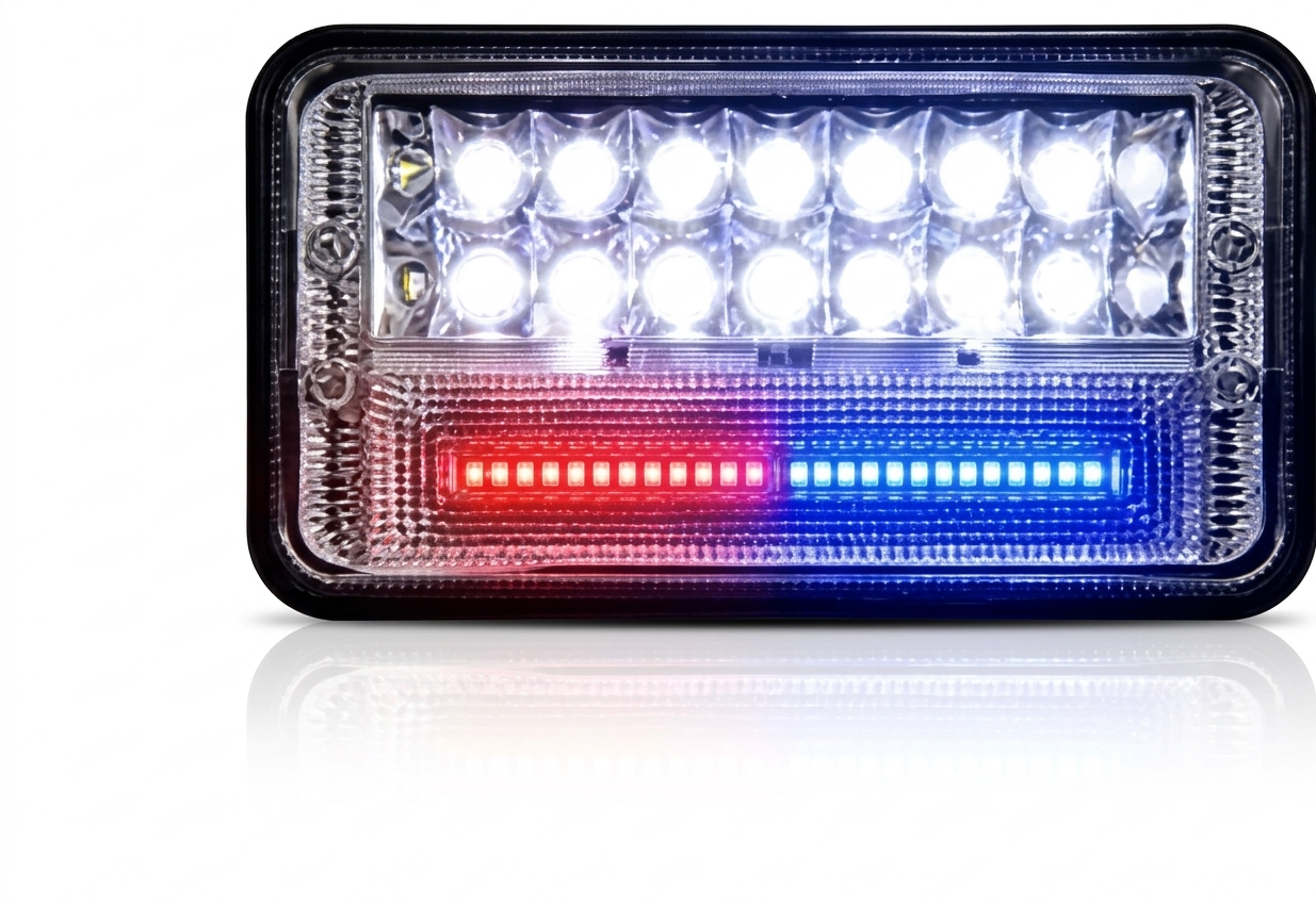 Hero Splendor Headlight 24 LED White with Police DRL - Image 2