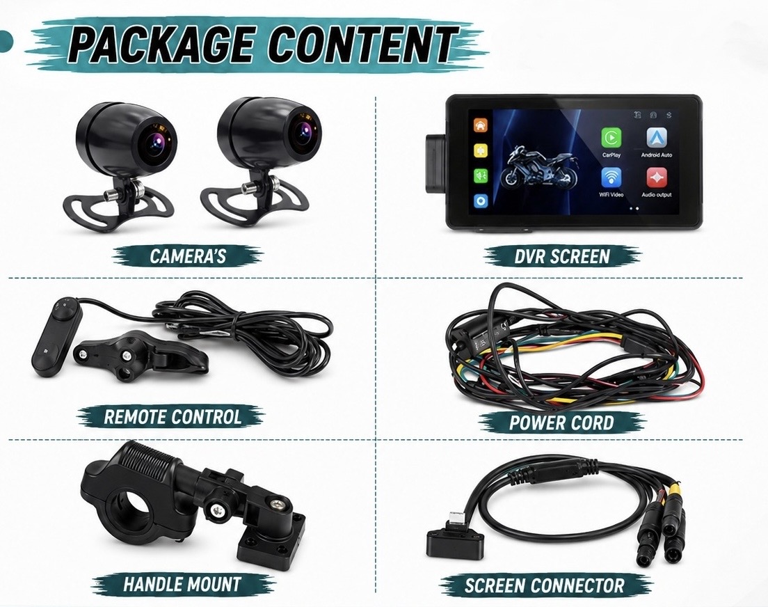 M10D Motorcycle GPS | CarPlay & Android Auto
