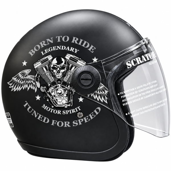 Aerostar Vino D1 Matte Black Grey Helmet