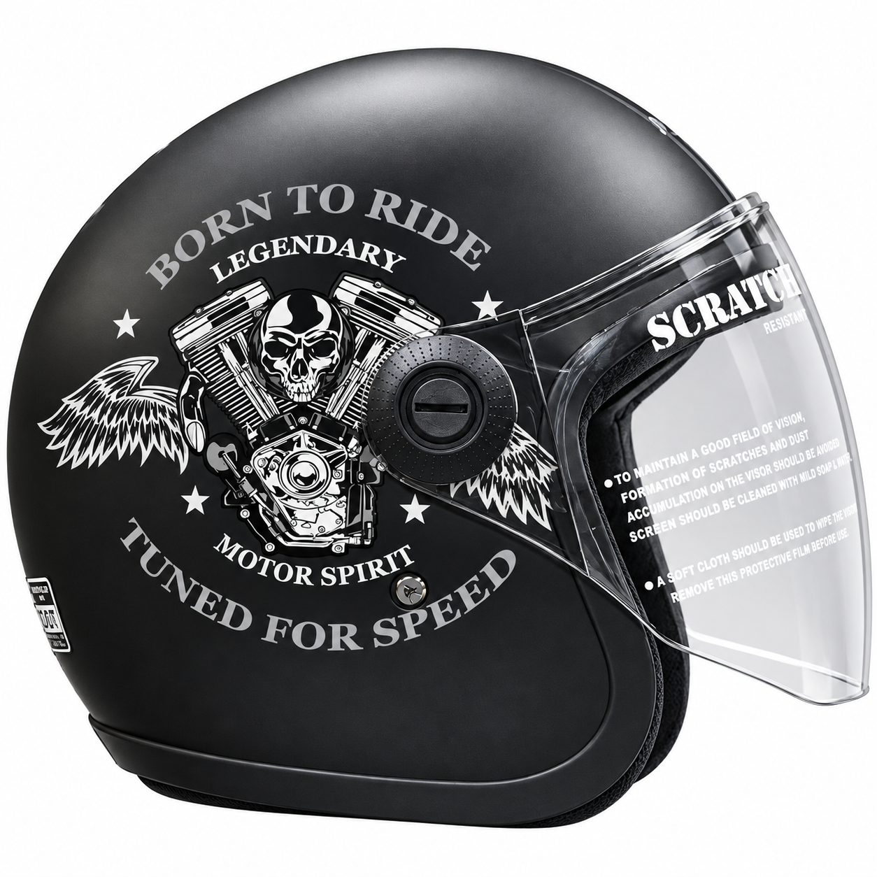 Aerostar Vino D1 Matte Black Grey Helmet