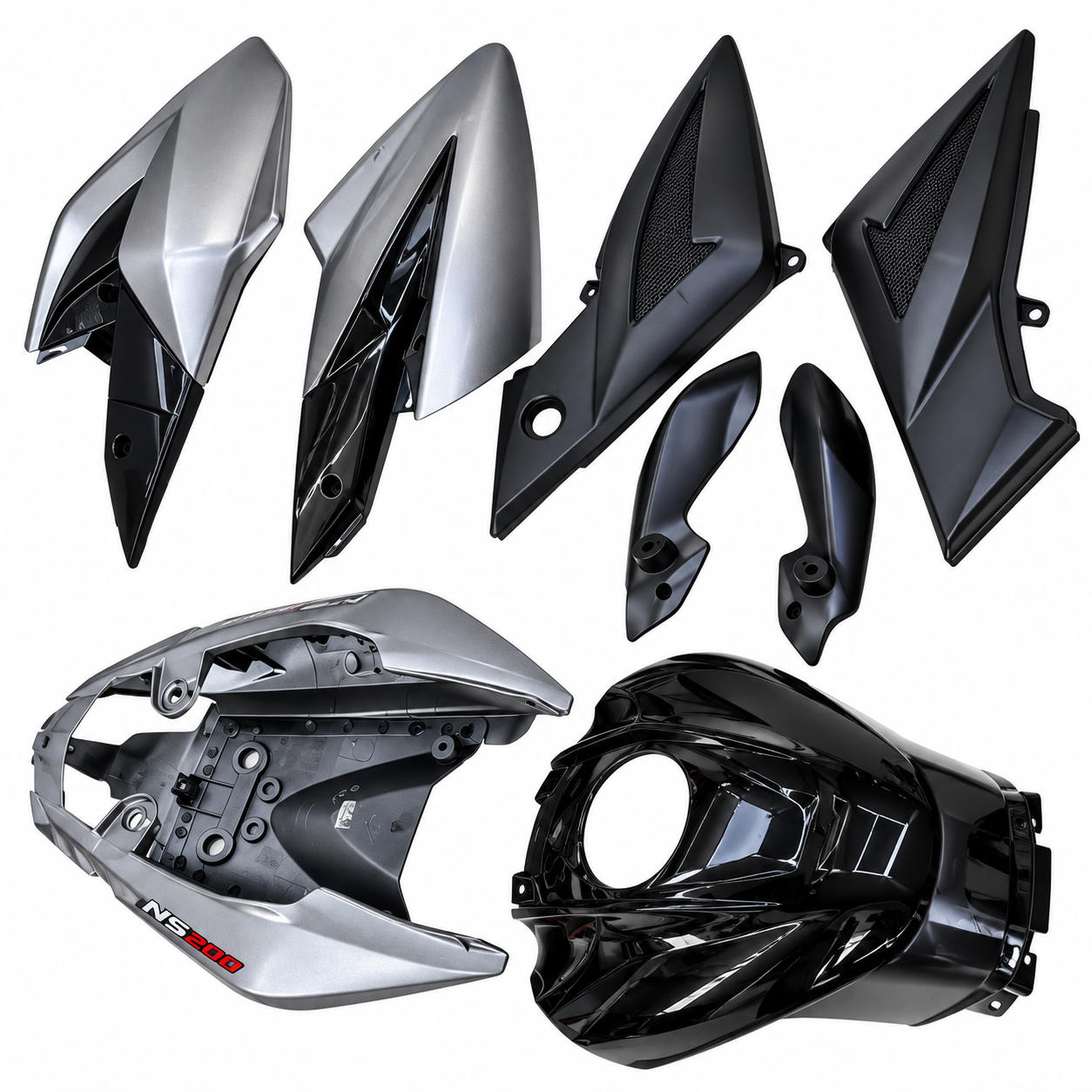 Pulsar NS Full Body Kit Matte Grey with Black - Image 6