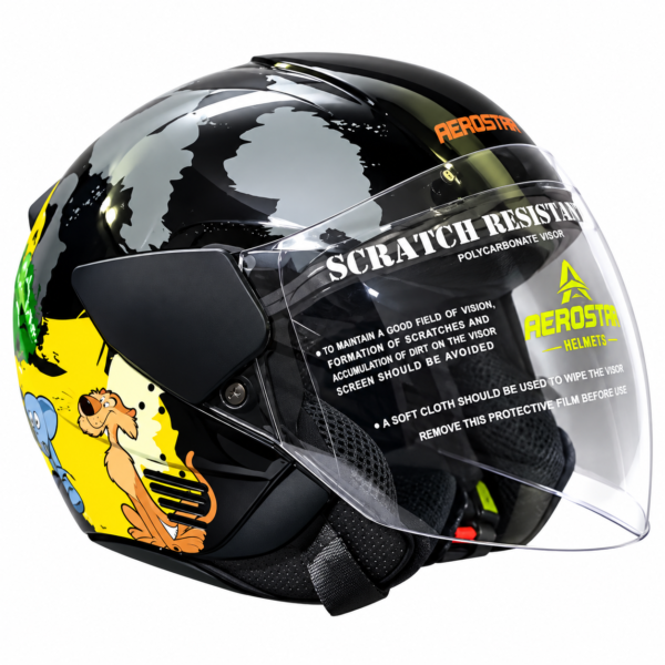 Aerostar Diva Kids D2 Black Grey Helmet