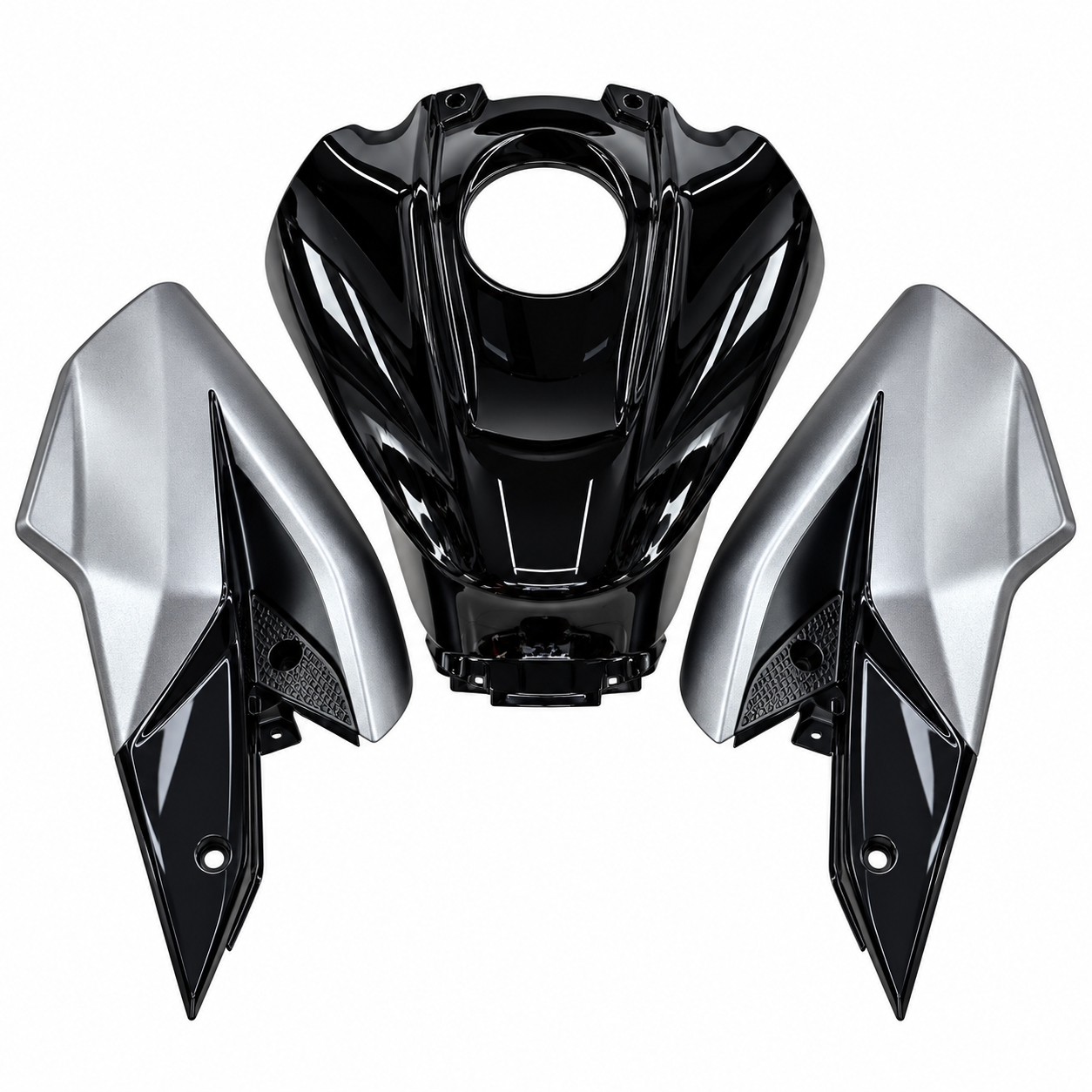 Bajaj Pulsar NS Tank Cover Set Matte Grey with Black