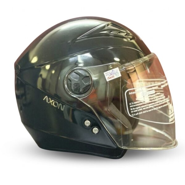 Aaron Axon Painted Glossy Black Helmet